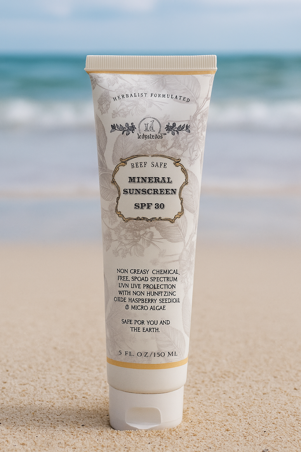 Reef Safe Vegan Mineral Face and Body Sunscreen with Tremella Mushroom - My American Goods