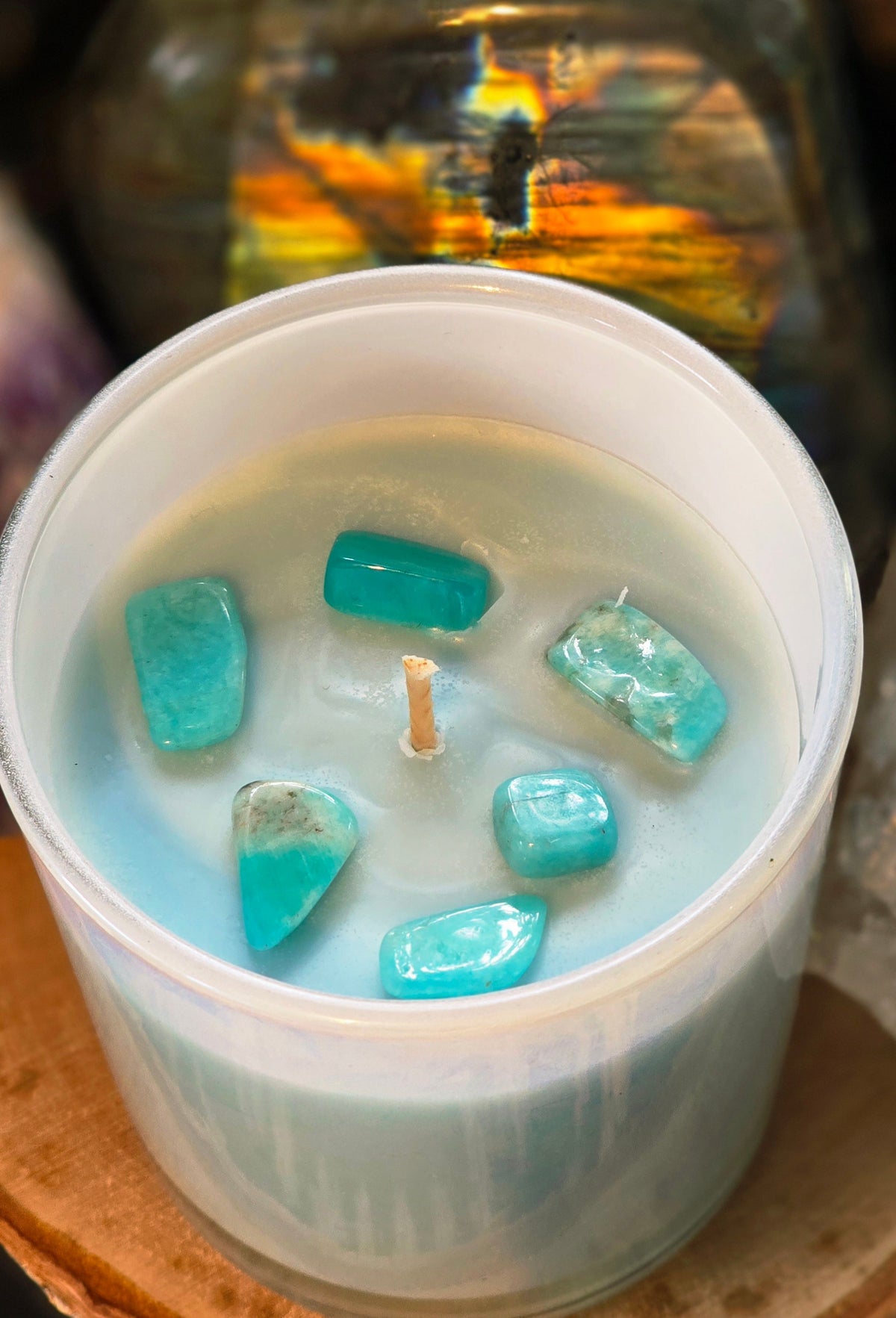Once In a Blue Moon Crystal Infused Coconut Wax Candle