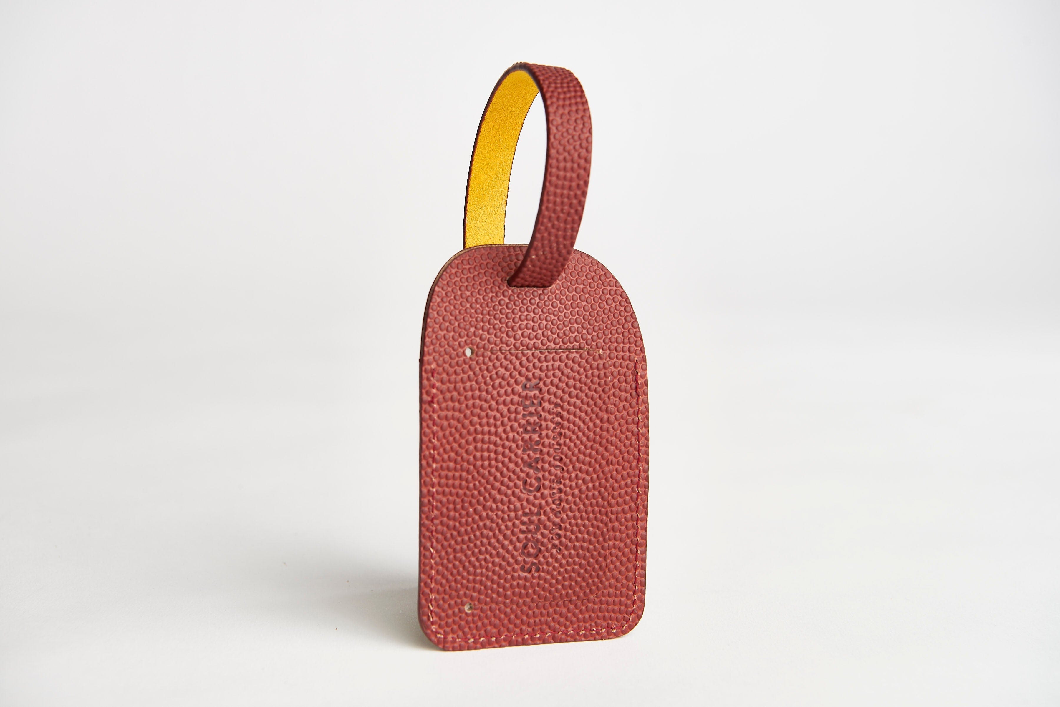 ASU Football Leather Luggage Tag