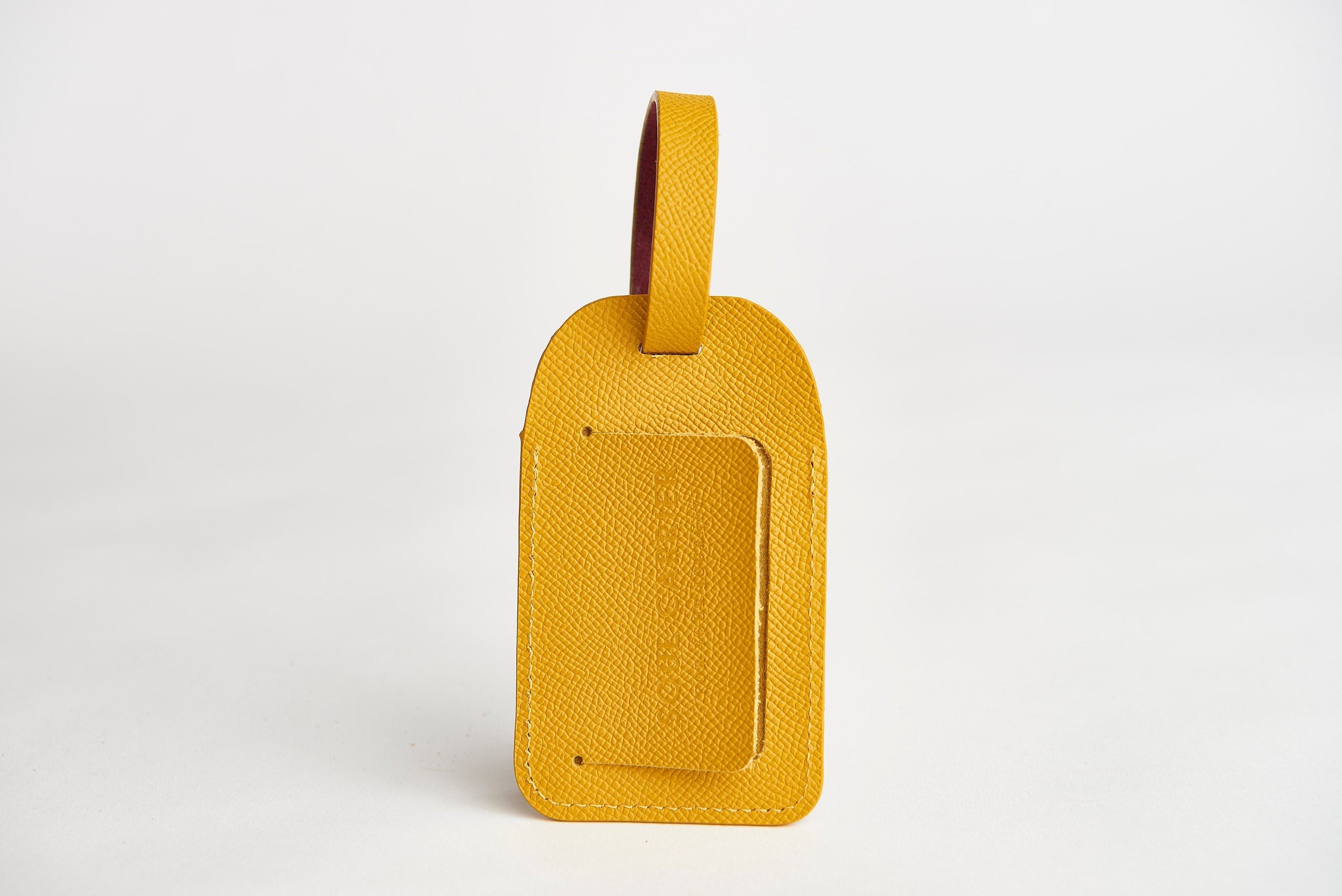 SOUL CARRIER ASU Gold Epsom Leather Luggage Tag