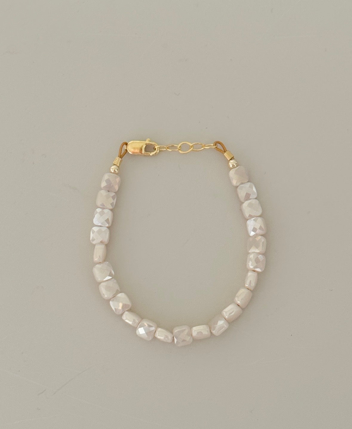 Cream shimmer bracelet