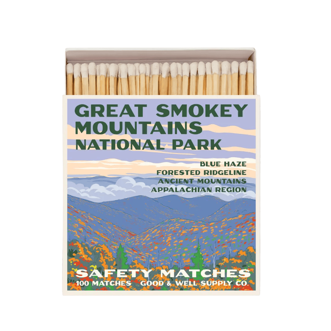 Good & Well Supply Co Great Smoky Mountains Vintage National Park Cabin Matches