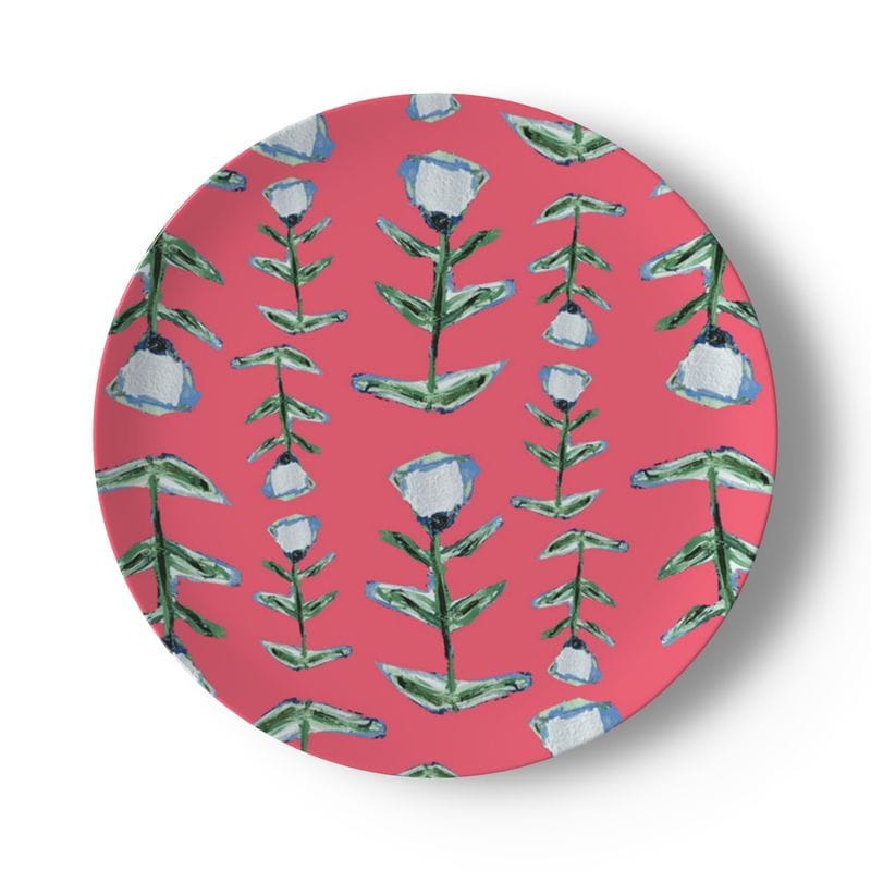 Erin Donahue Tice China Plates Pink Tulip Bone China Plate