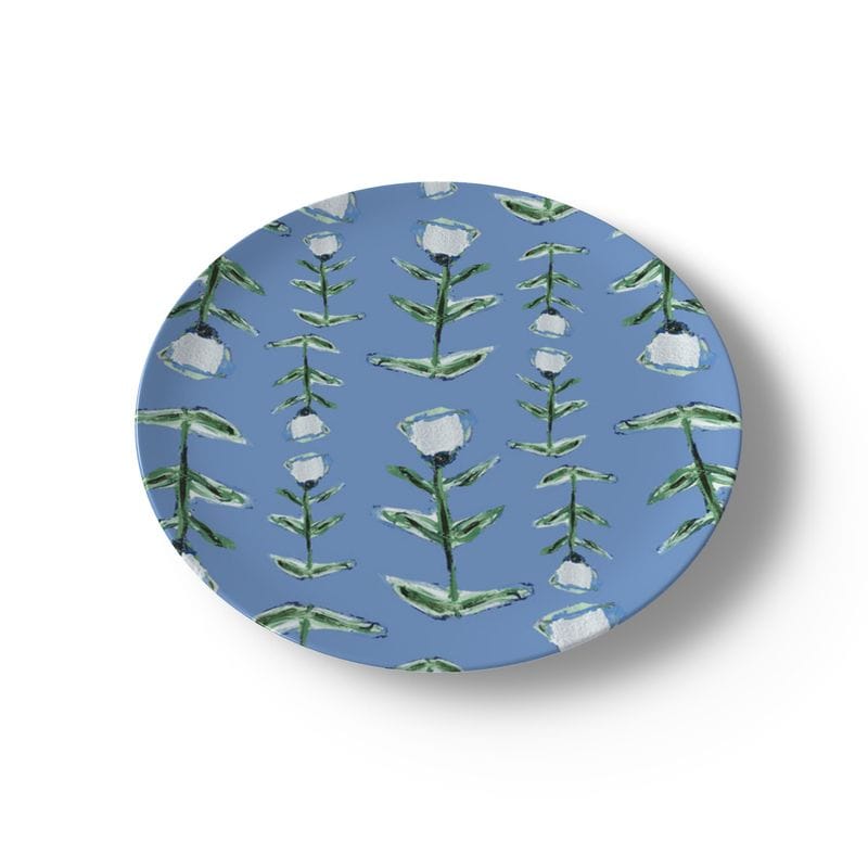 Erin Donahue Tice China Plates Blue Tulip Bone China Plate