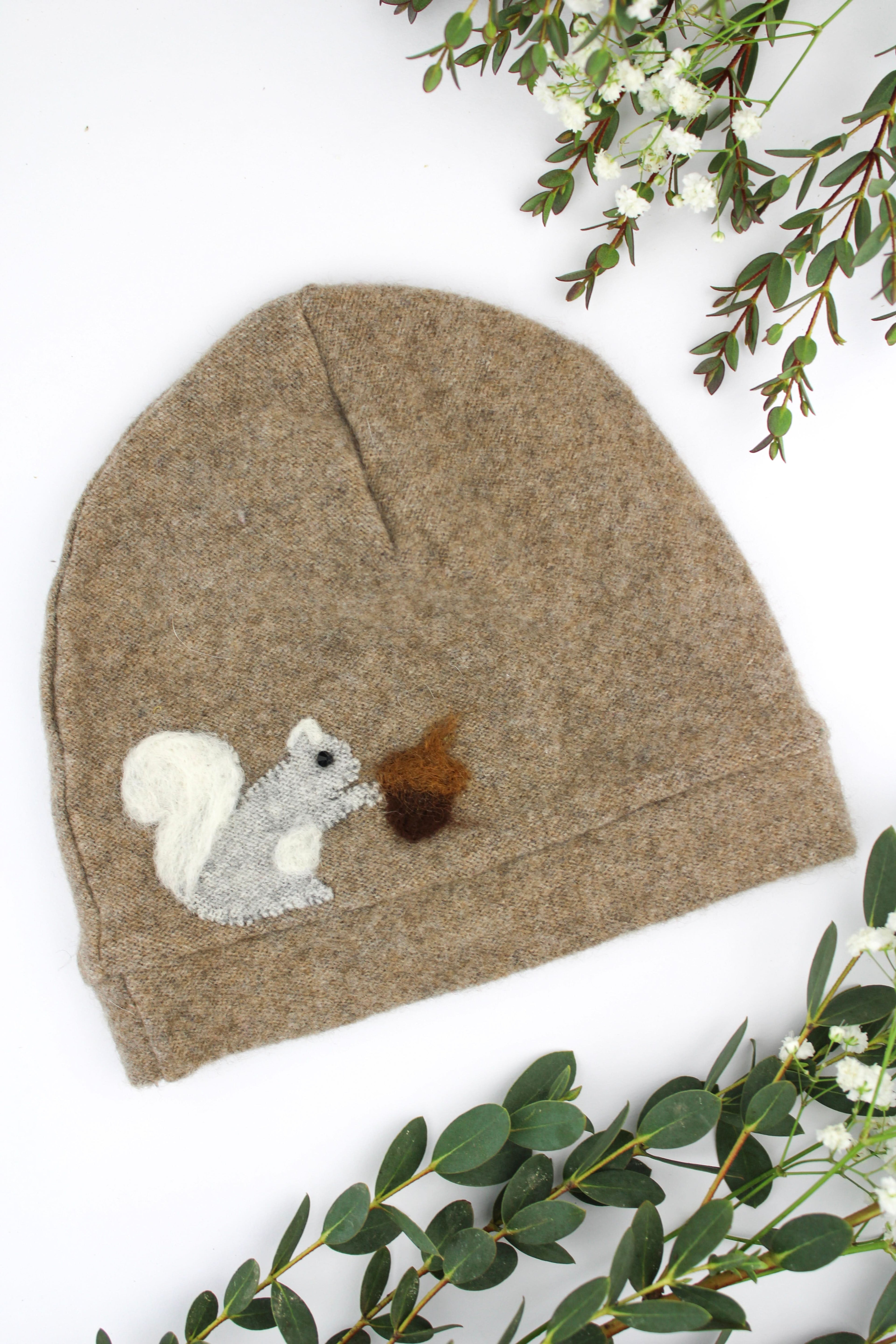 Squirrel Cashmere Hat - Baby - My American Goods