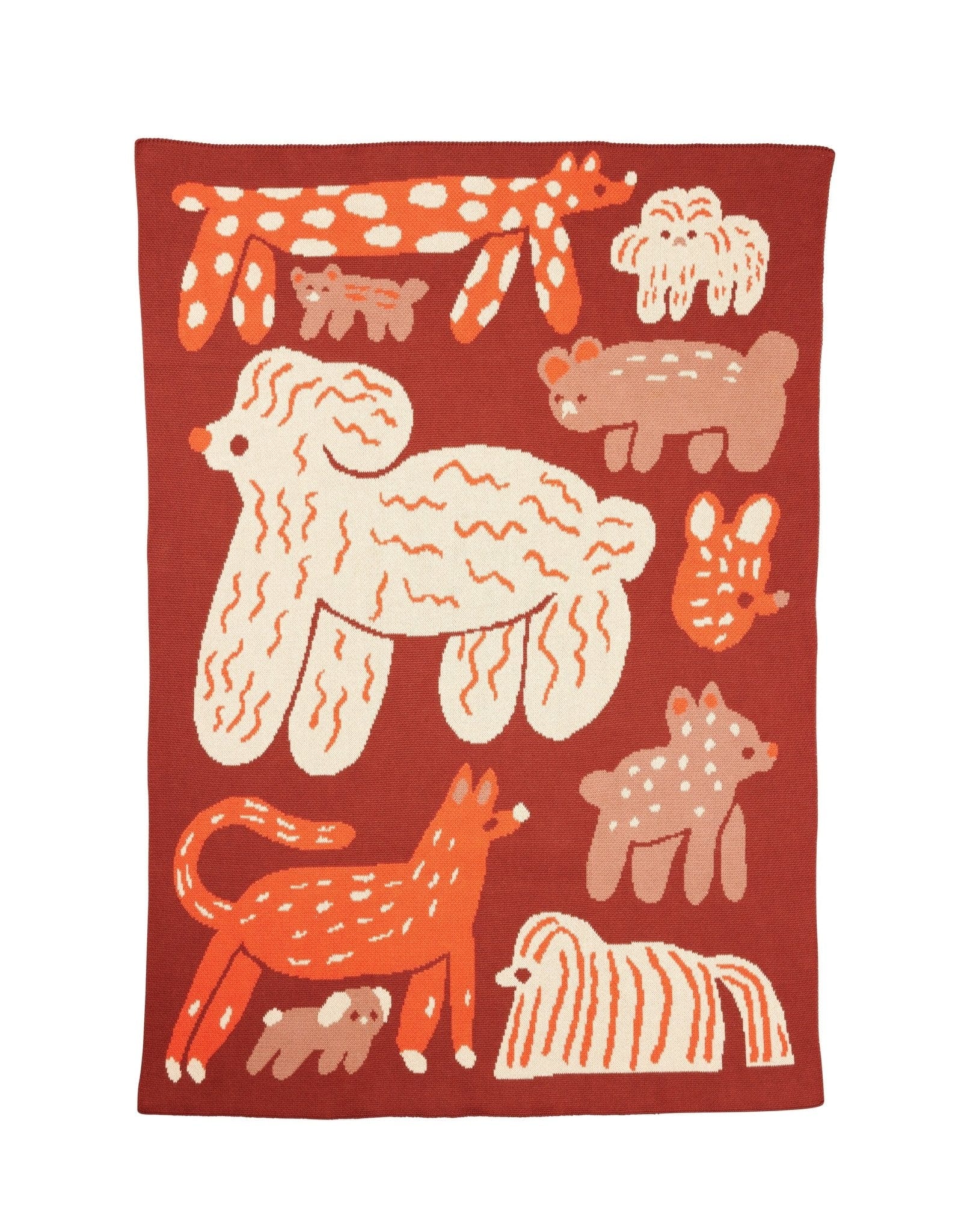 Biquette Baby Blanket Red Clay in Organic Cotton Bow Wow Baby Blanket