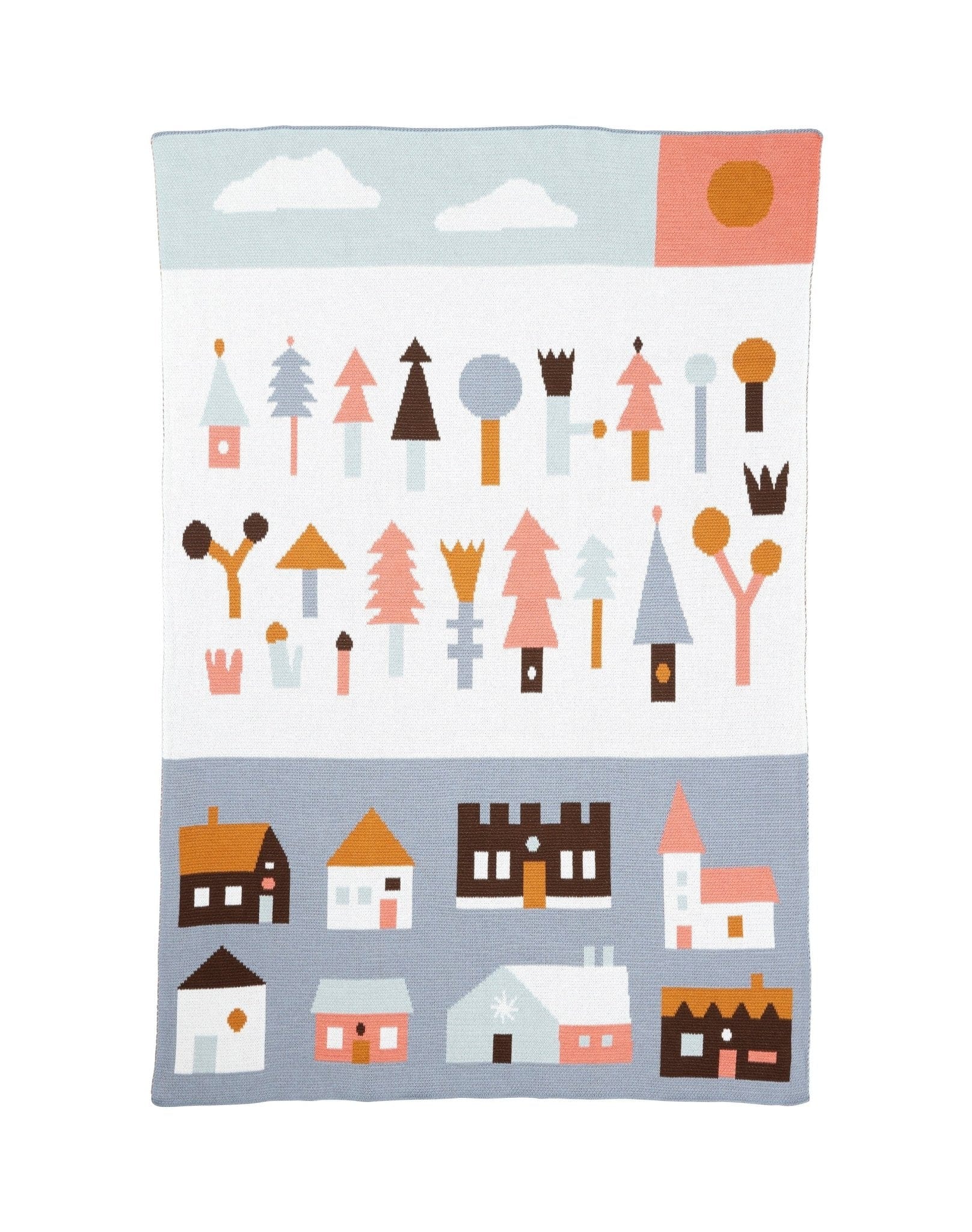 Biquette Baby Blanket SnuggleVille in Egyptian Cotton Village Baby Blanket