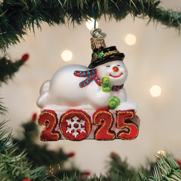 Old World Christmas 3.5 X 3.25 X 1.75 / 24239 2025 Snowman Ornament
