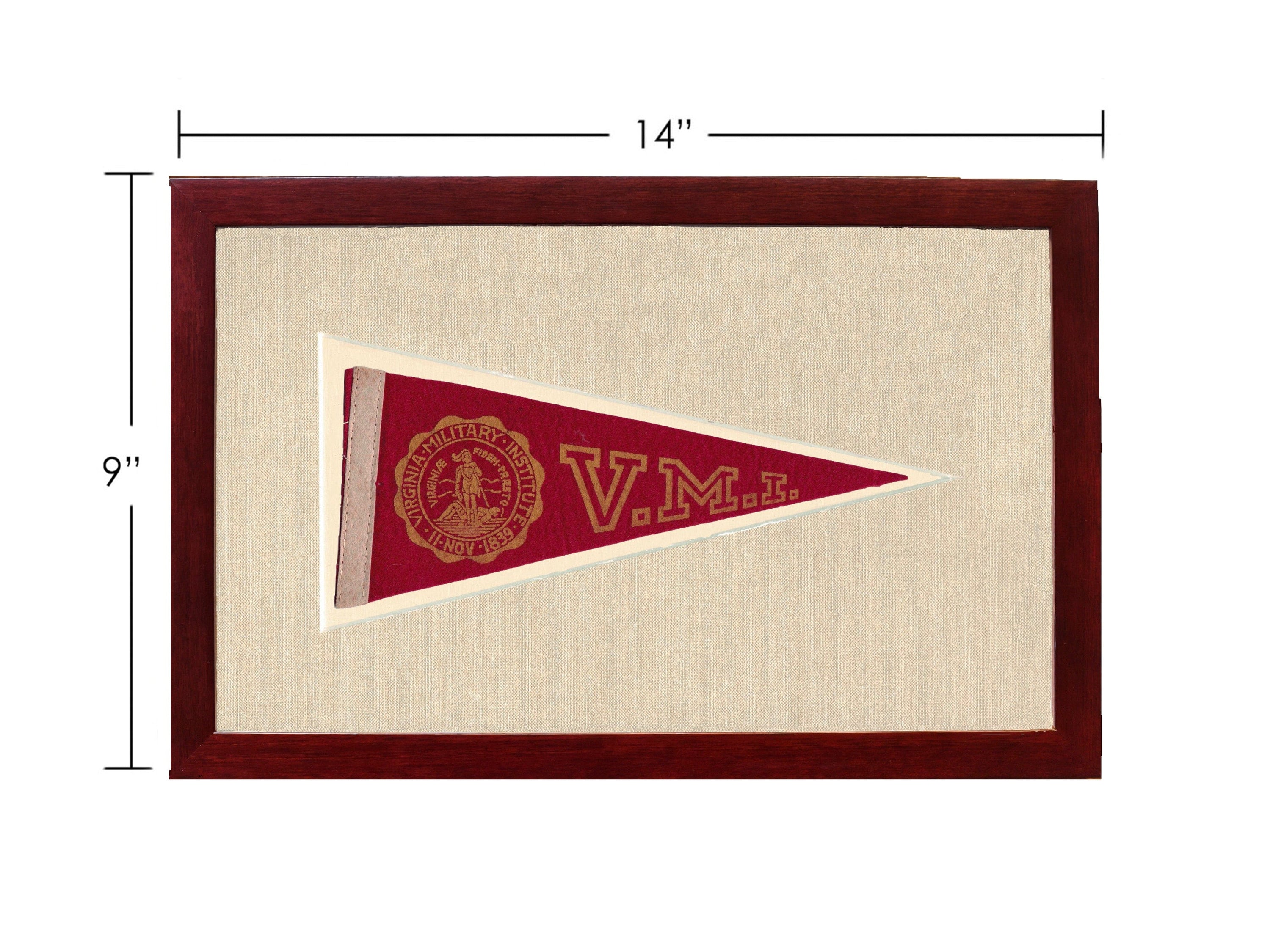 Americana Memories Vintage Pennants and Memorabilia Vintage Virginia Military Institute Pennant