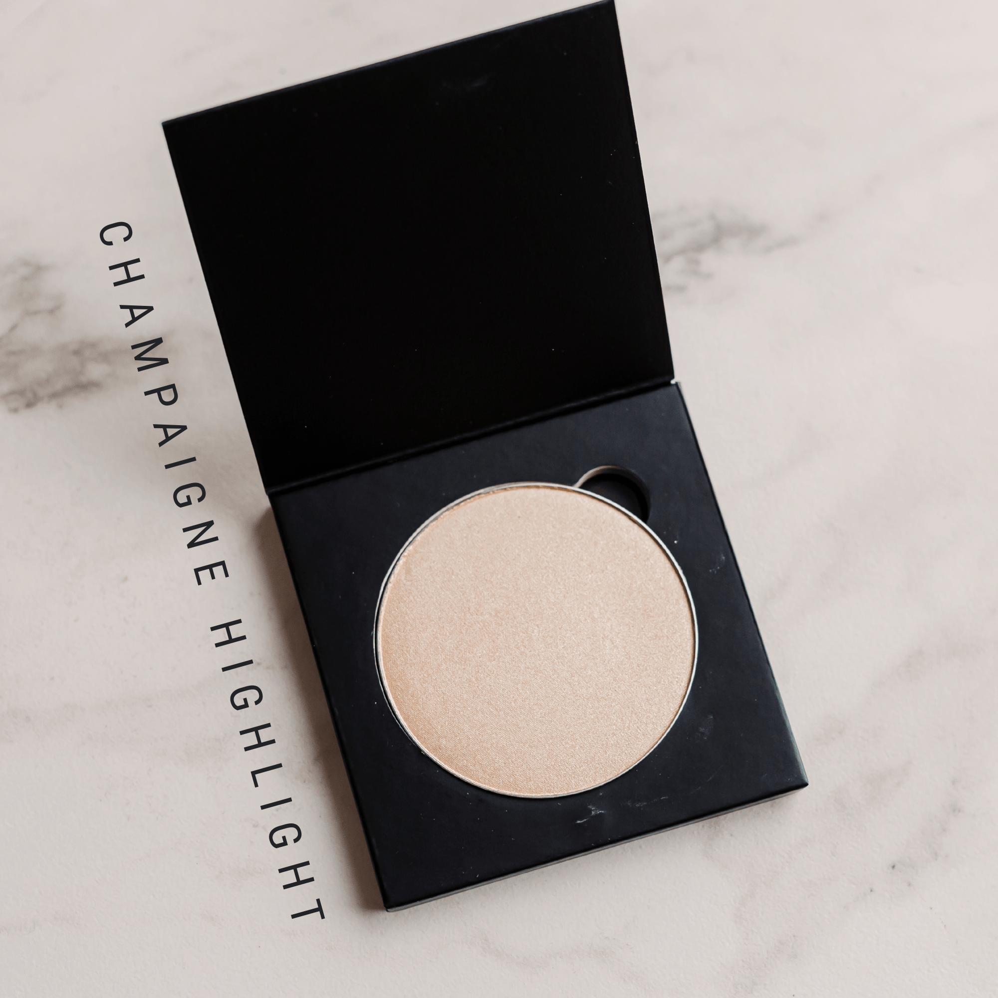 Black square product packaging with &