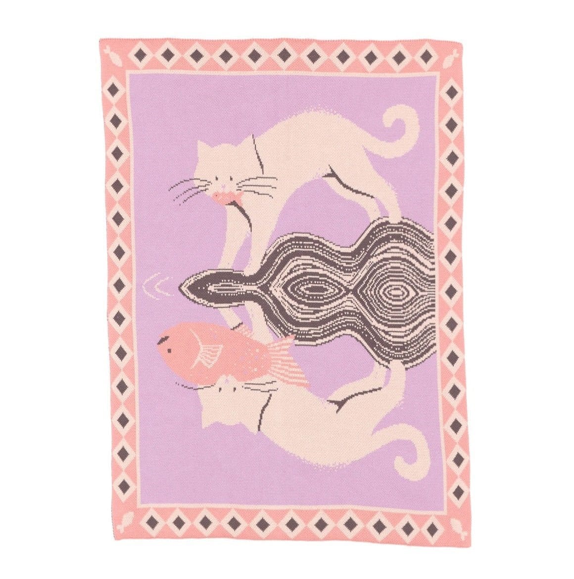 Biquette Baby Blanket Lavender Waves in Organic Cotton Catch of the Day - Baby & Kid&