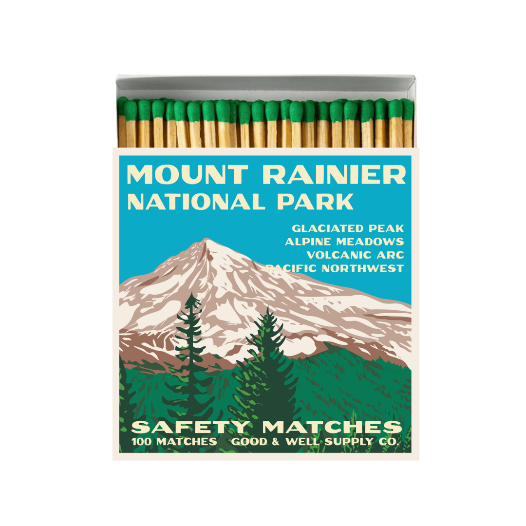 Good & Well Supply Co. Mount Rainier Vintage National Park Cabin Matches