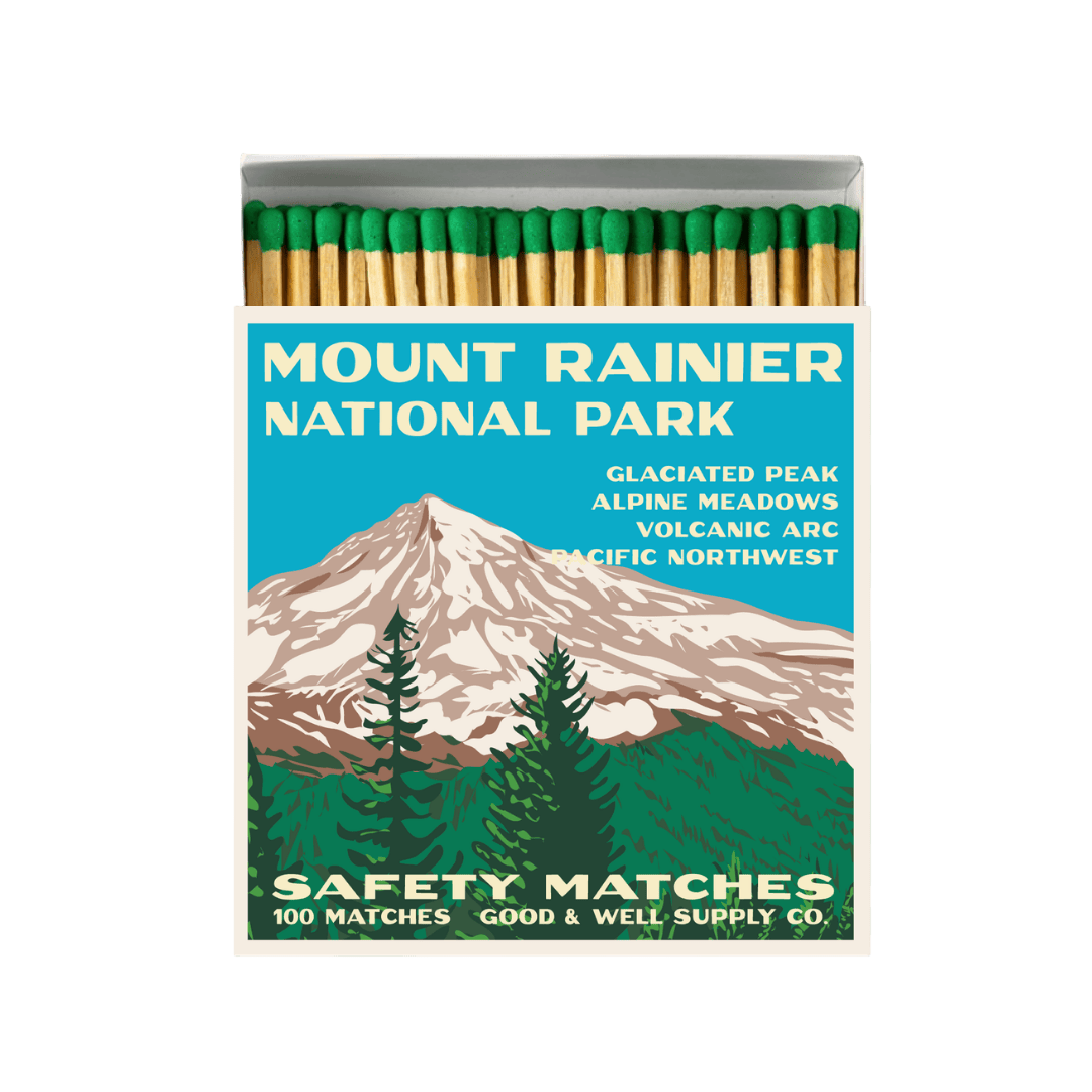 Good & Well Supply Co Mount Rainier Vintage National Park Cabin Matches