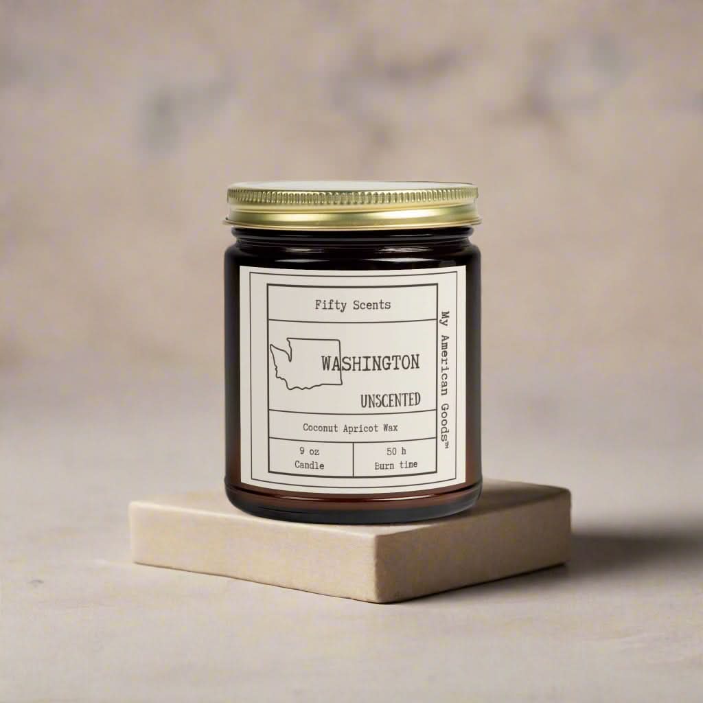 Washington unscented Candles - Coconut Apricot Wax - My American Goods