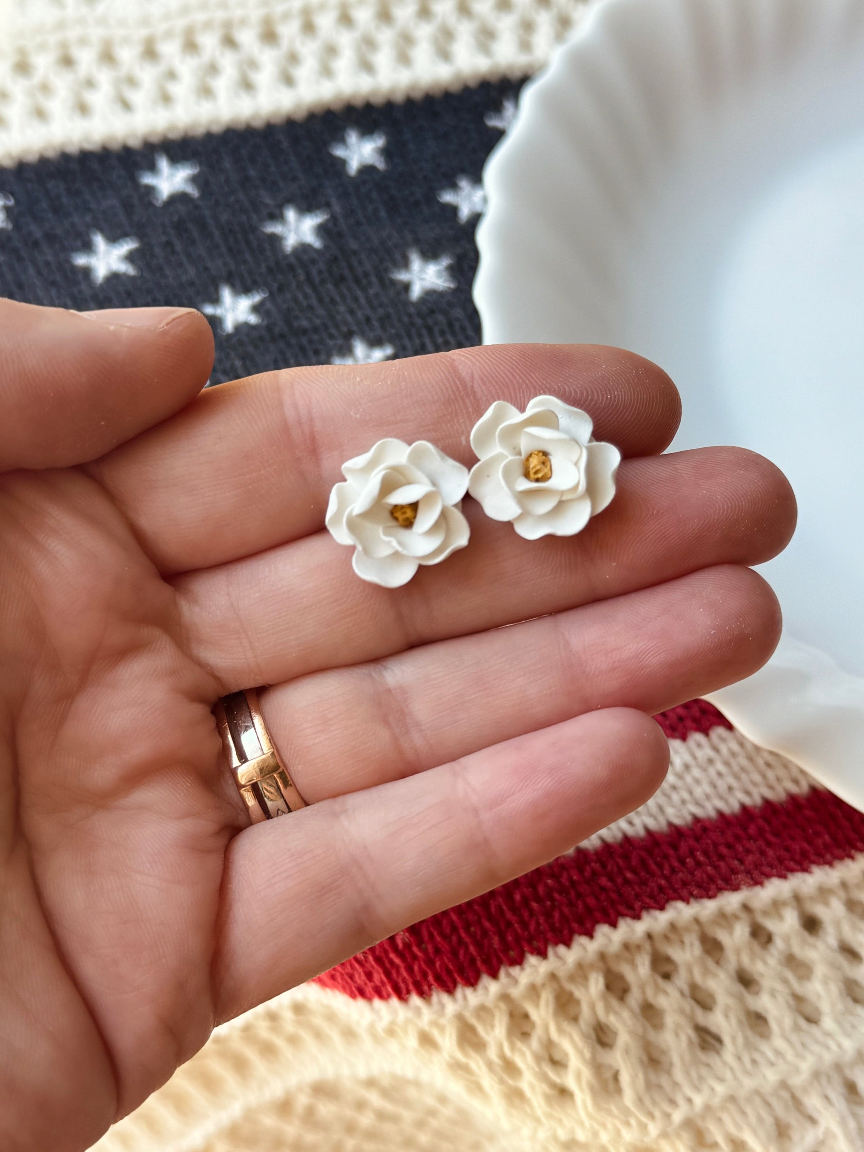Shop Something Earthy Gardenia Studs