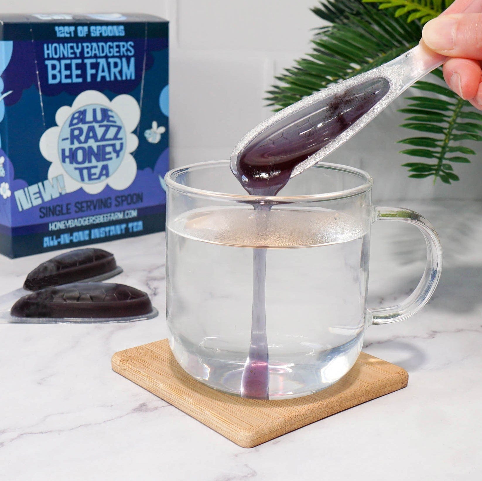 Badgers Honey Spoon /Blue Razz Honey Tea - My American Goods