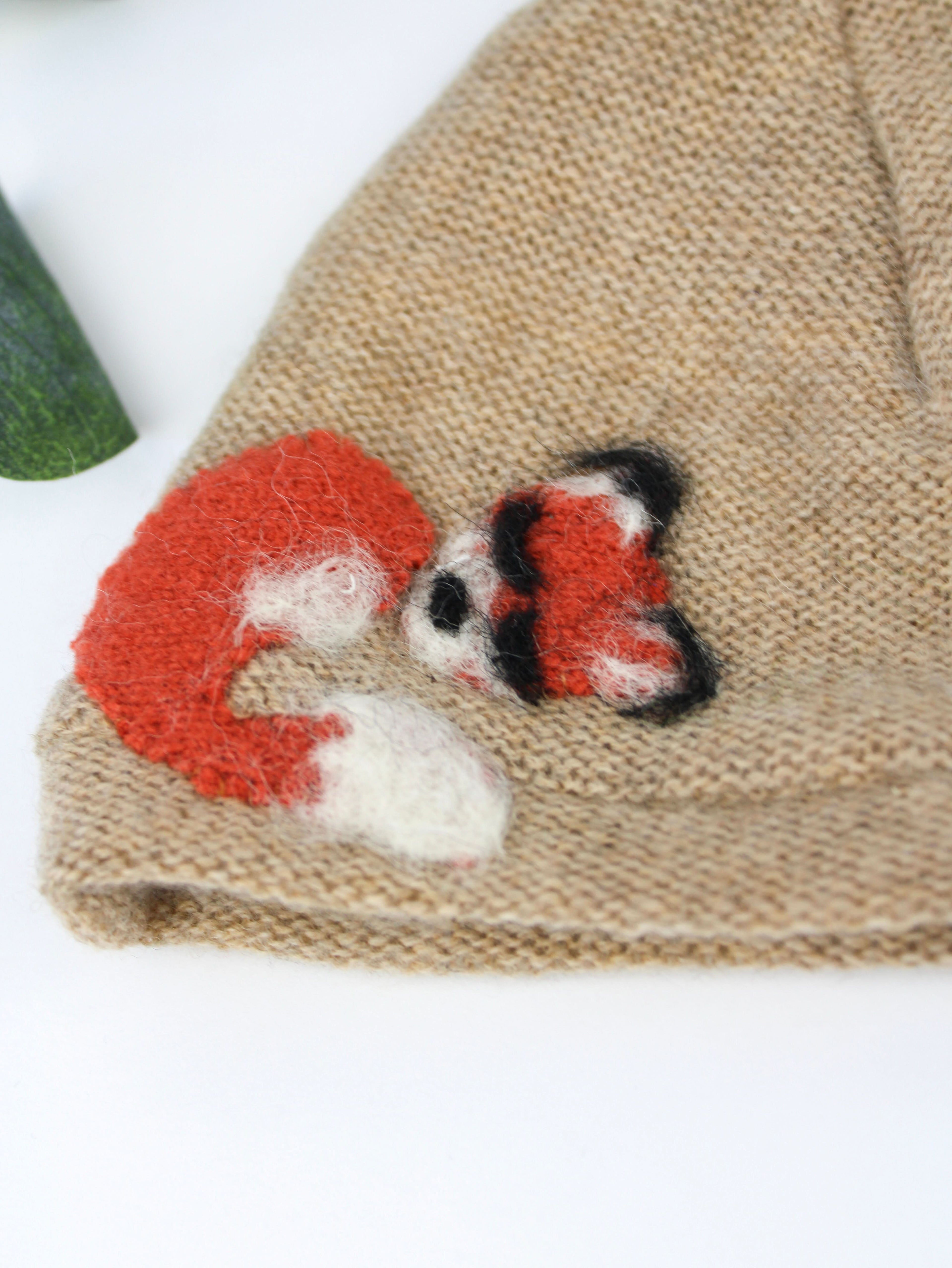 Sleeping Fox Cashmere Hat - Newborn - My American Goods