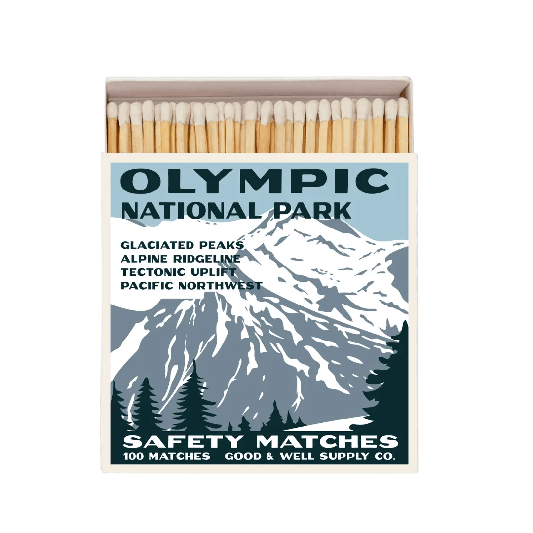Good & Well Supply Co Olympic Mountains Vintage National Park Cabin Matches