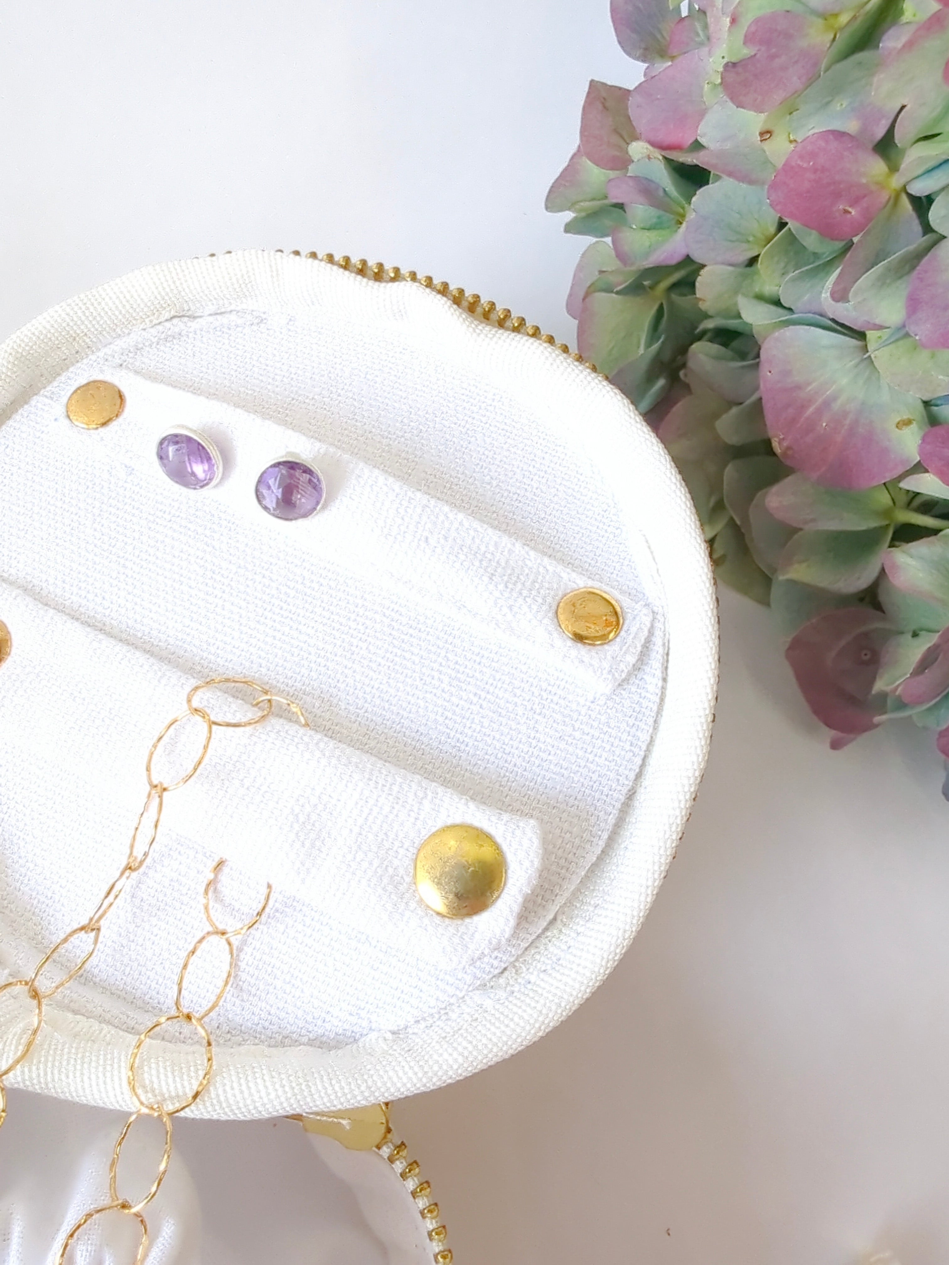 Gold Ginkgo Jewelry Pouch - My American Goods