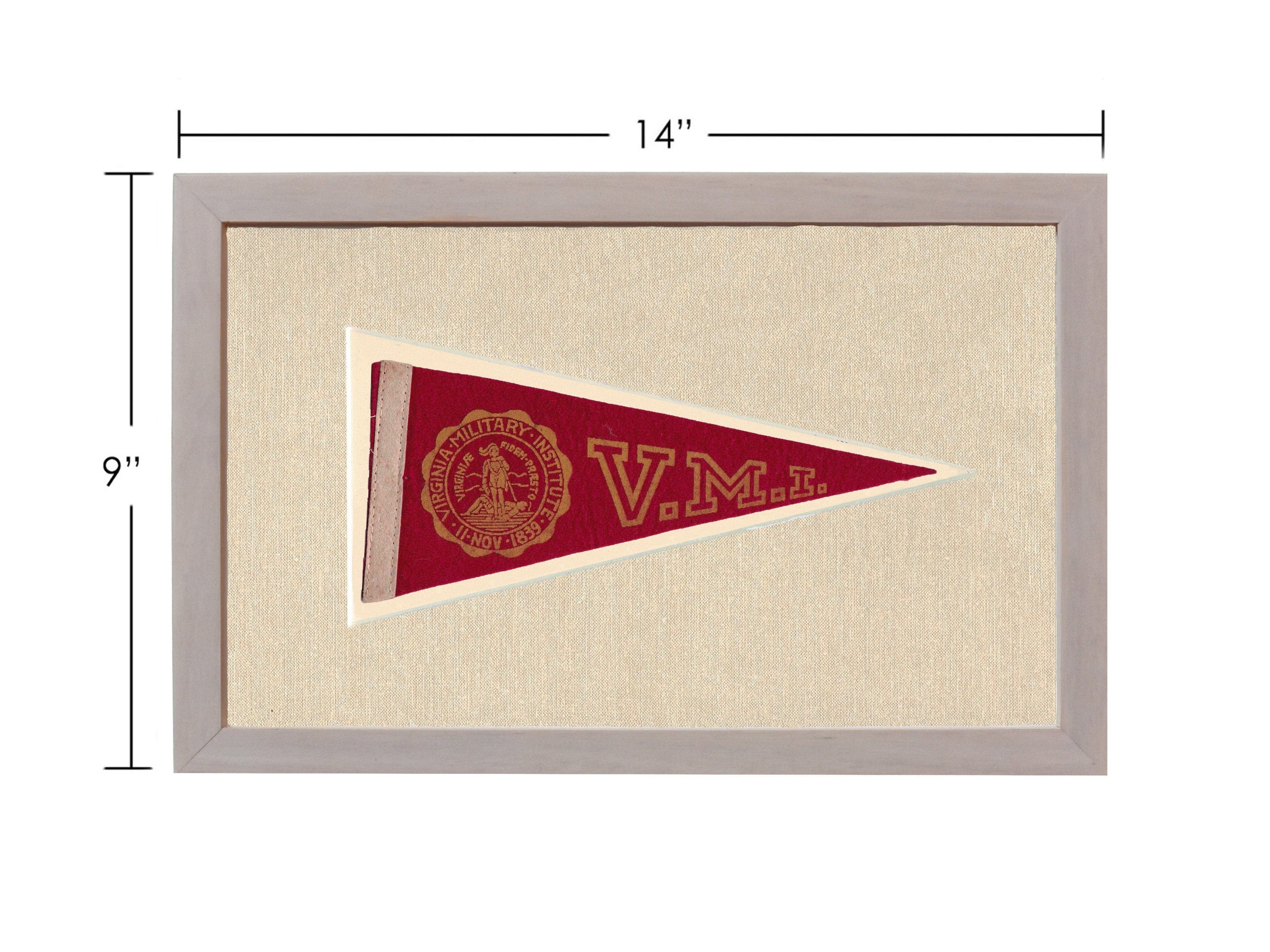 Americana Memories Vintage Pennants and Memorabilia Vintage Virginia Military Institute Pennant