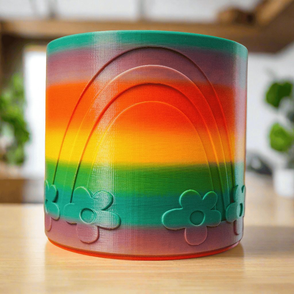 Daisy Rainbow Planter - My American Goods