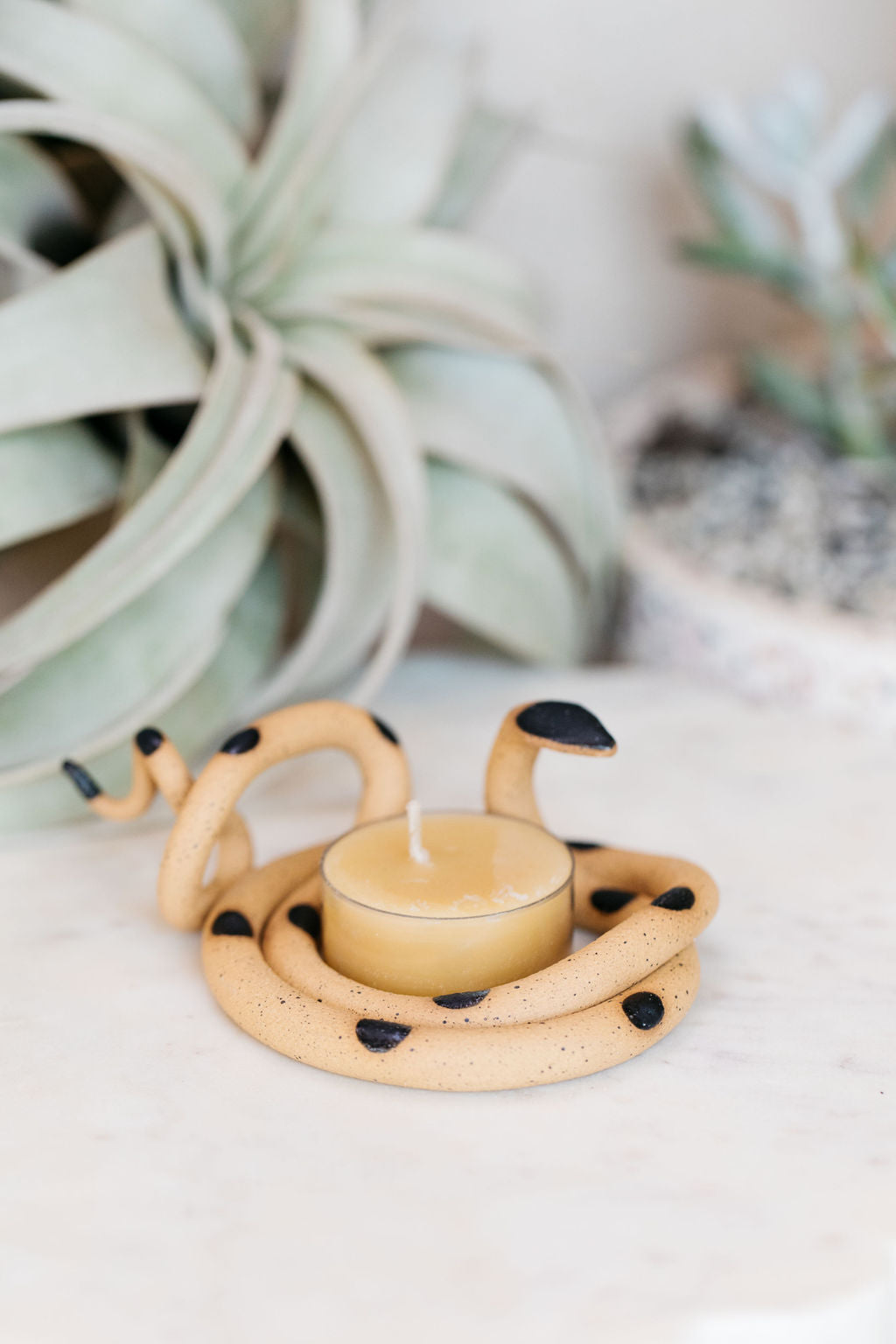Ceramic Snake Tealight Holder - My American Goods