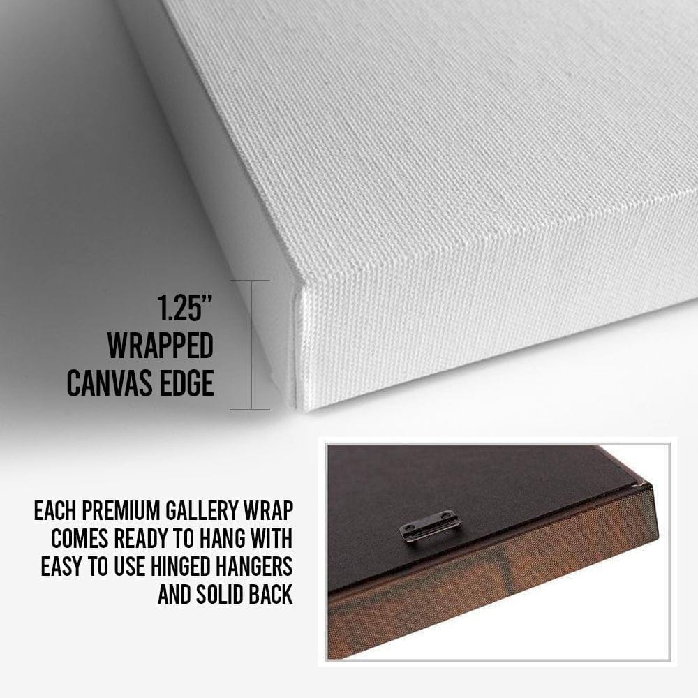 Tailored Canvases Canvas Highland Cow Floral Wreath Painting Canvas Wall Art