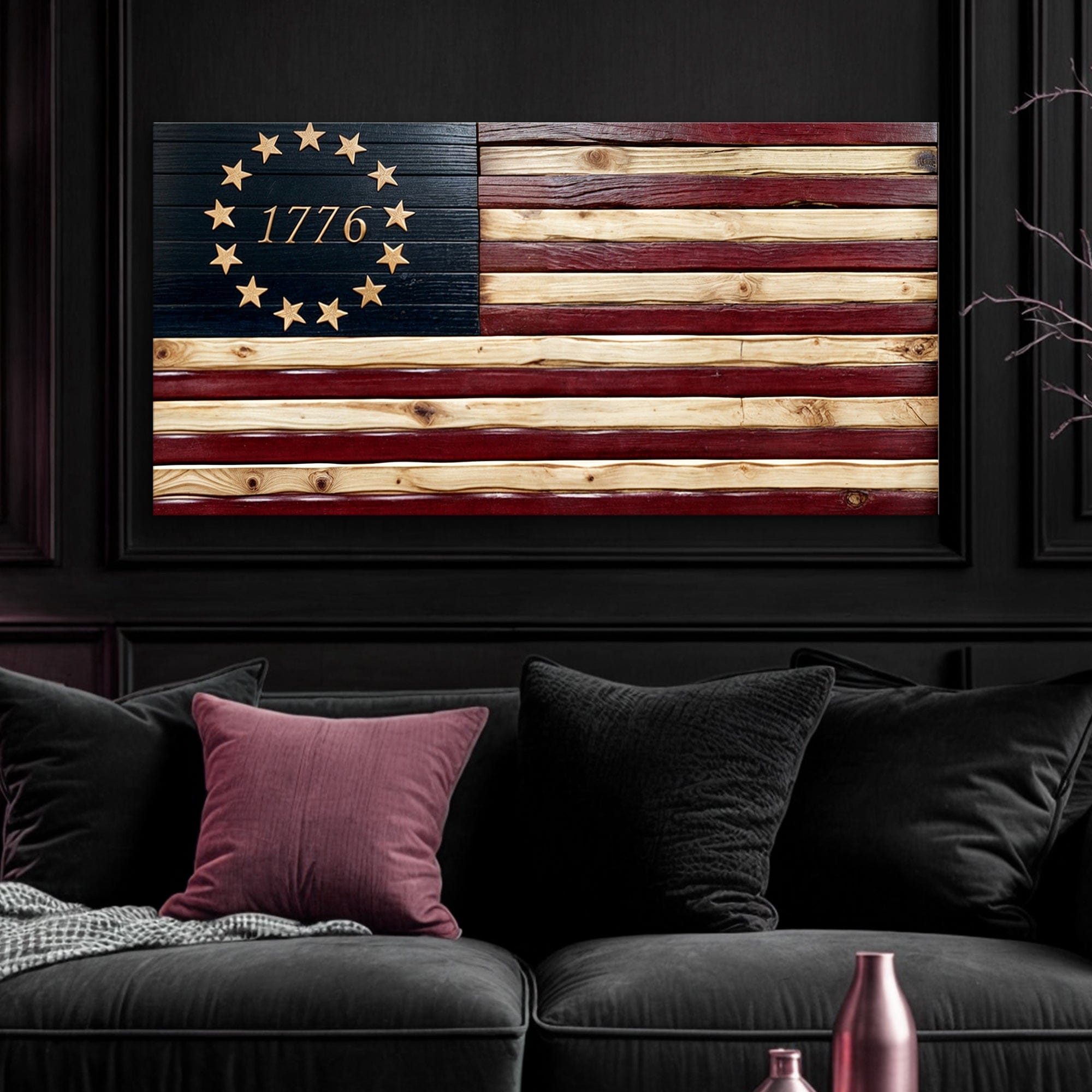 Tailored Canvases Canvas 1776 American Flag Wall Art