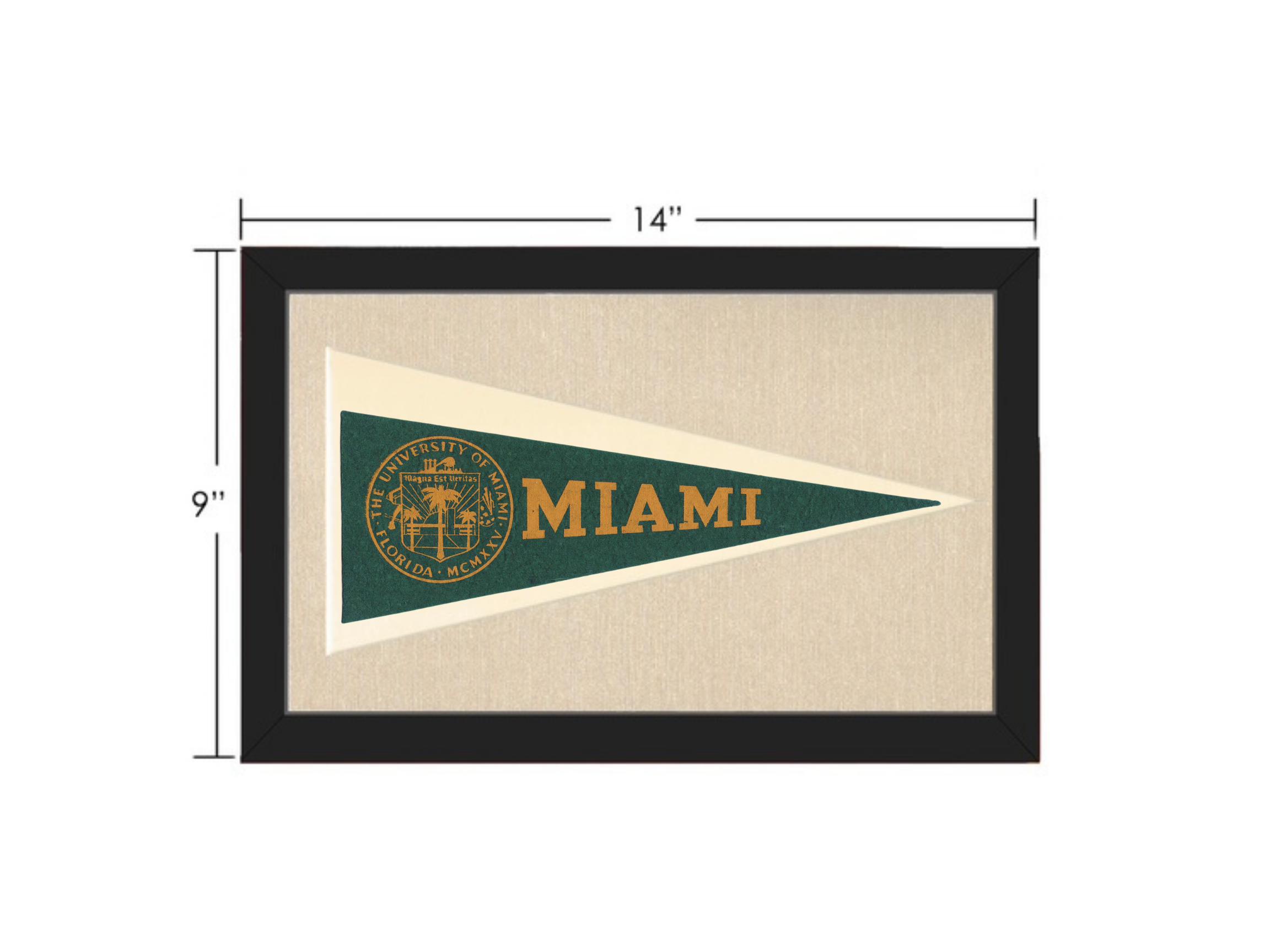 Vintage University of Miami Hormel Pennant
