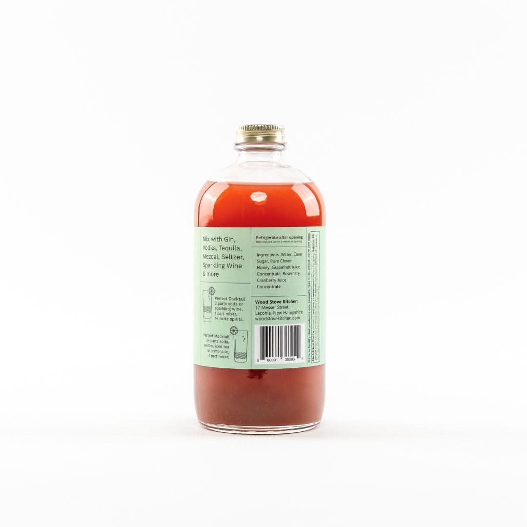 Wood Stove Kitchen Cocktail and Drink Mixers Grapefruit & Rosemary Mixer, 16 fl oz