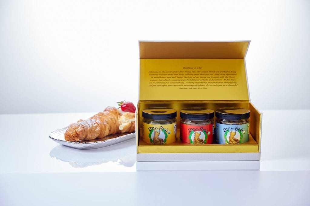 3-Flavor Honey Tea Mini Assortment – Organic Wellness Gift Set (3 x 3 oz) - My American Goods