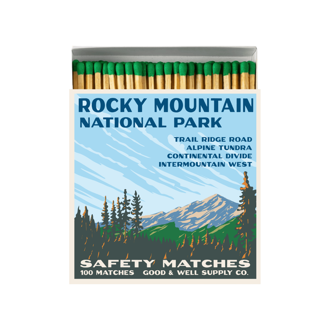 Good & Well Supply Co. Rocky Mountains Vintage National Park Cabin Matches