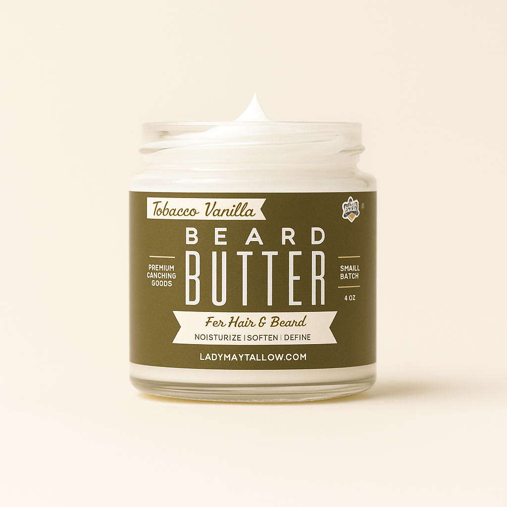 Natural Beard Butter for Men Tobacco Vanilla | All-Natural Beard & Skin Care