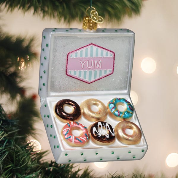 Old World Christmas 4.75 X 3 X 2.25 / 32691 Box Of Donuts Ornament