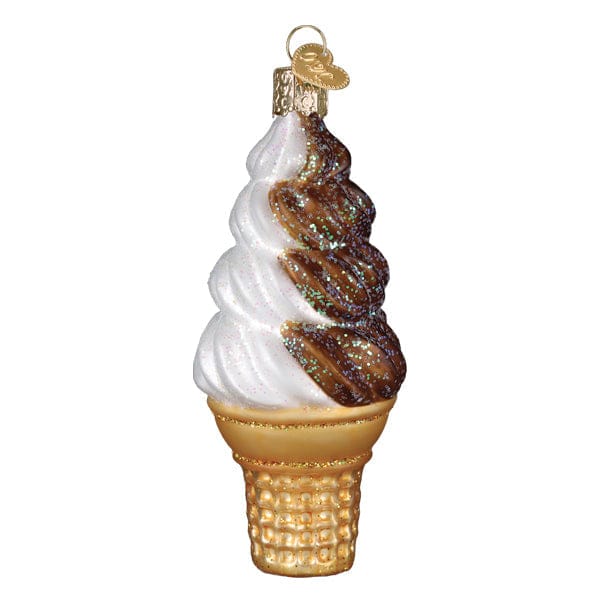 Old World Christmas 4.25 X 1.75 X 1.75 / 32746 Chocolate Swirl Soft Serve Ornament
