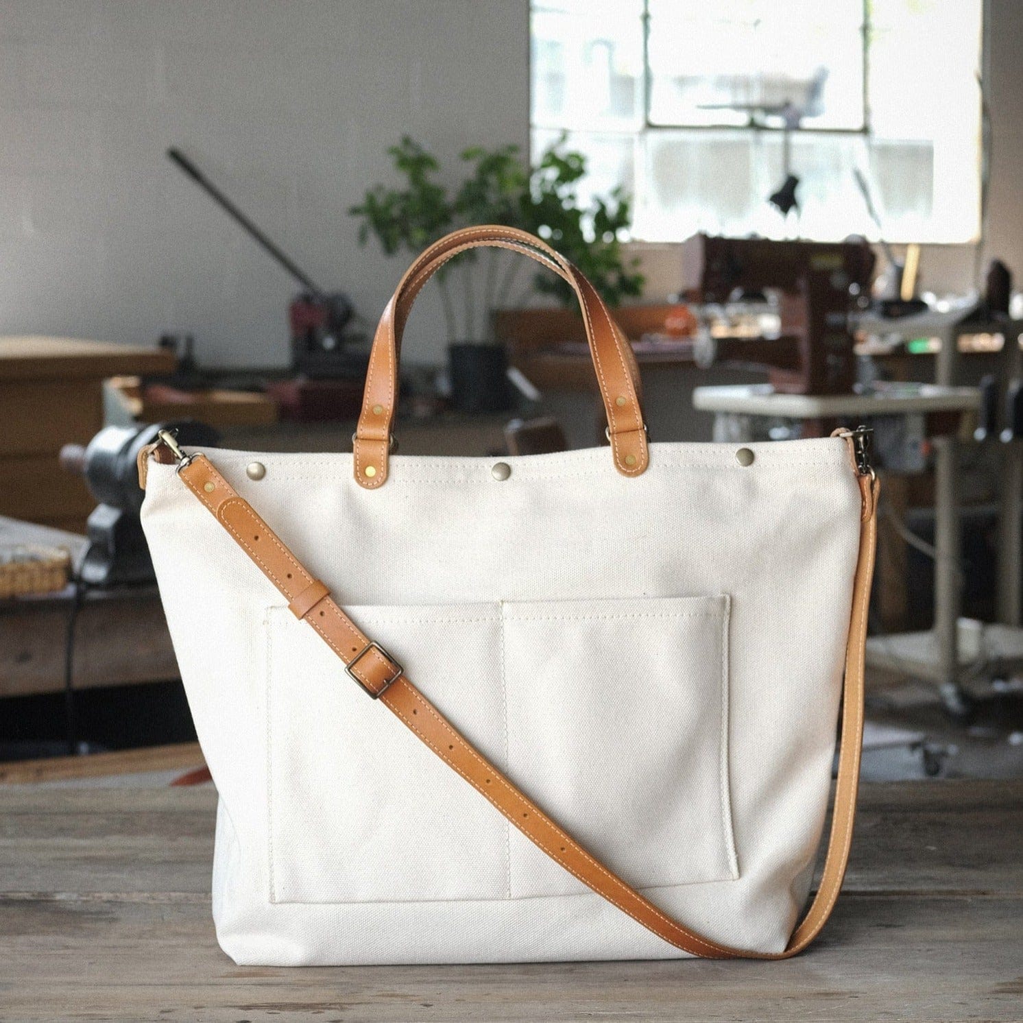 The Local Branch Tote Bag Natural Canvas The Mariner Boat Tote - USA Made