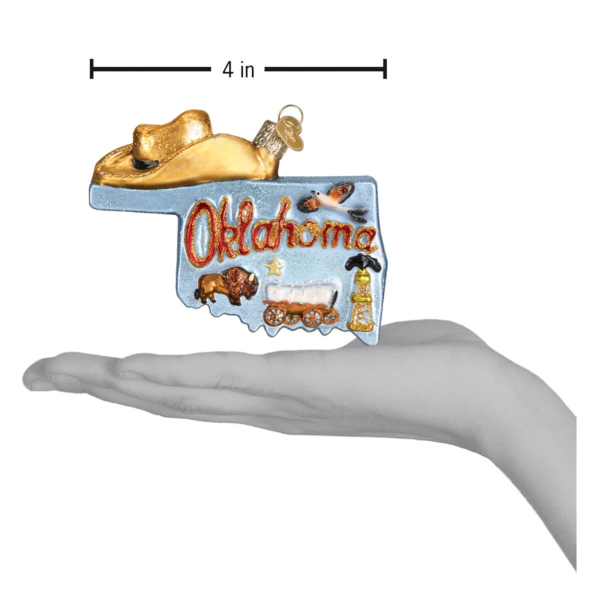 Old World Christmas 3.25 X 4 X 0.75 / 36224 State Of Oklahoma Ornament