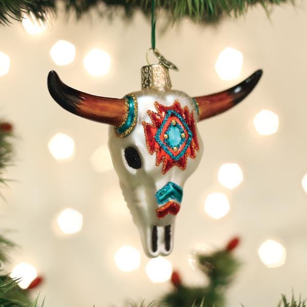 Old World Christmas 4 X 1.5 X 3.5 / 36290 Southwestern Steer Skull Ornament