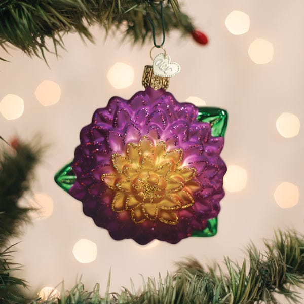 Old World Christmas 3.5 X 3.5 X 1.5 / 36347 Dahlia Ornament