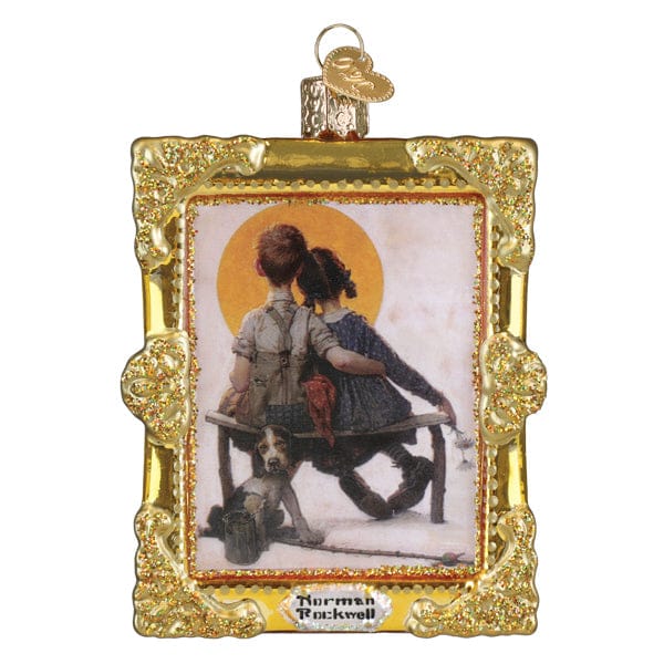 Old World Christmas 3.75 X 3 X 0.75 / 36348 Norman Rockwell Boy & Girl Ornament