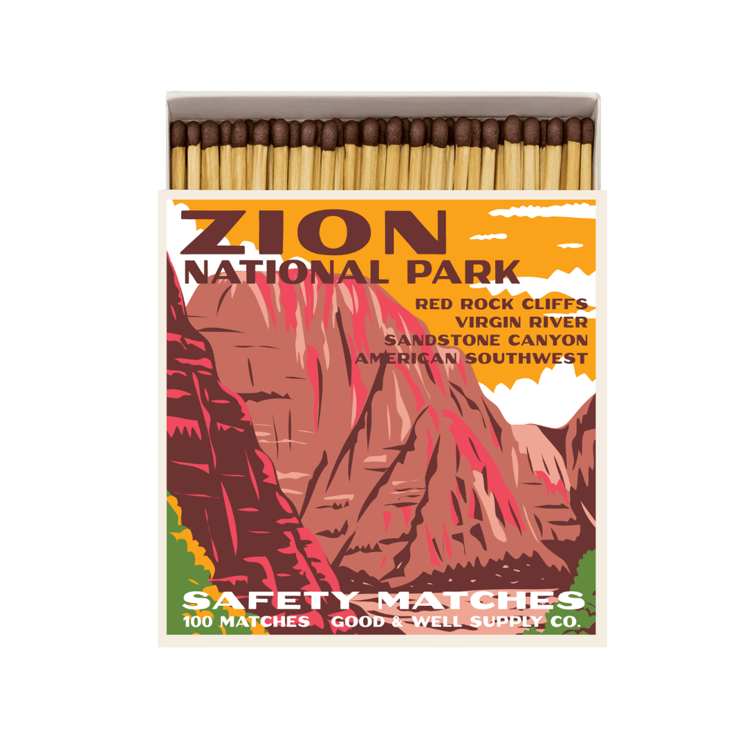 Good & Well Supply Co Zion Vintage National Park Cabin Matches