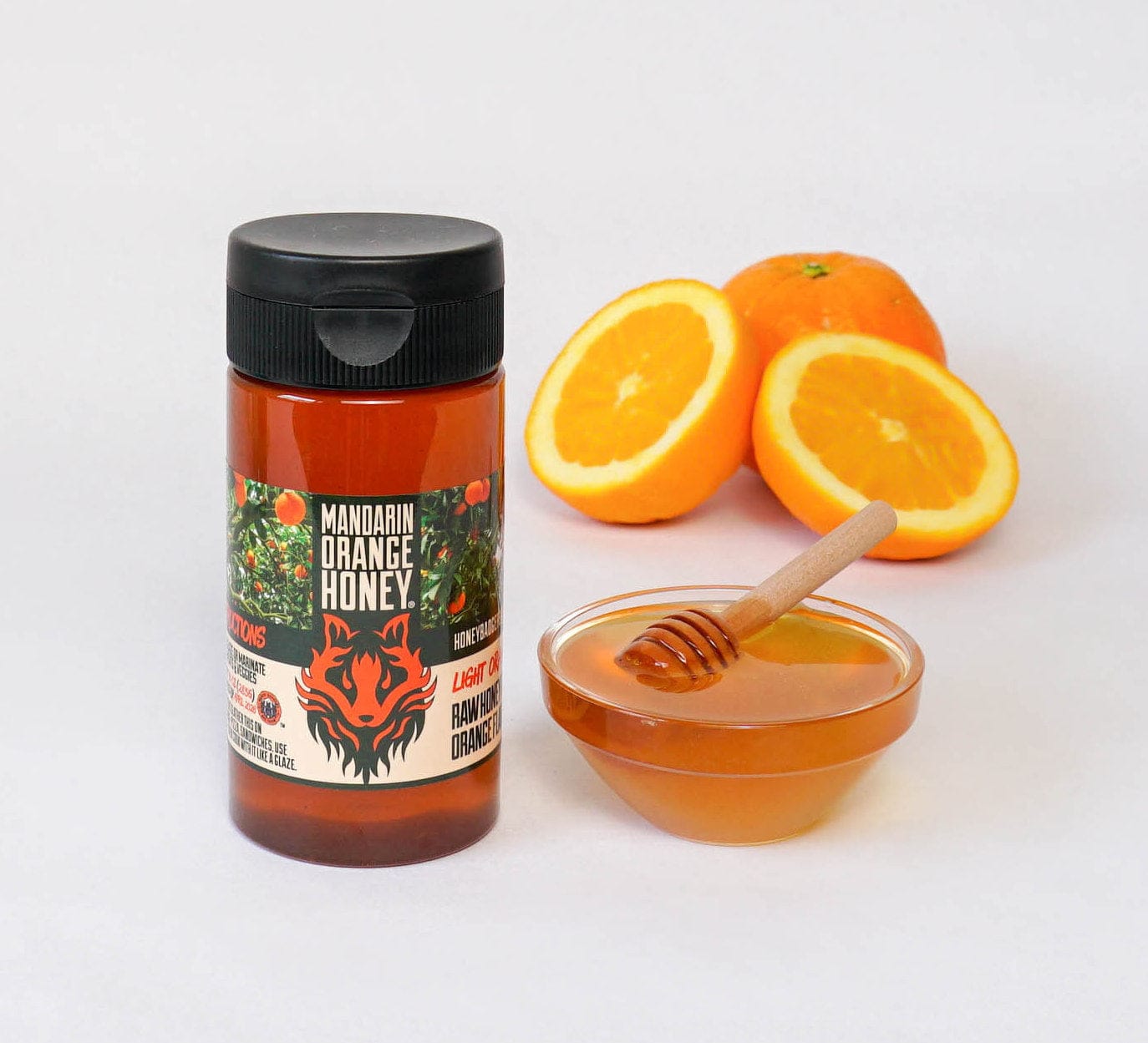 Honey Badgers Bee Farm Flavoried Honey Mandarin Orange Honey