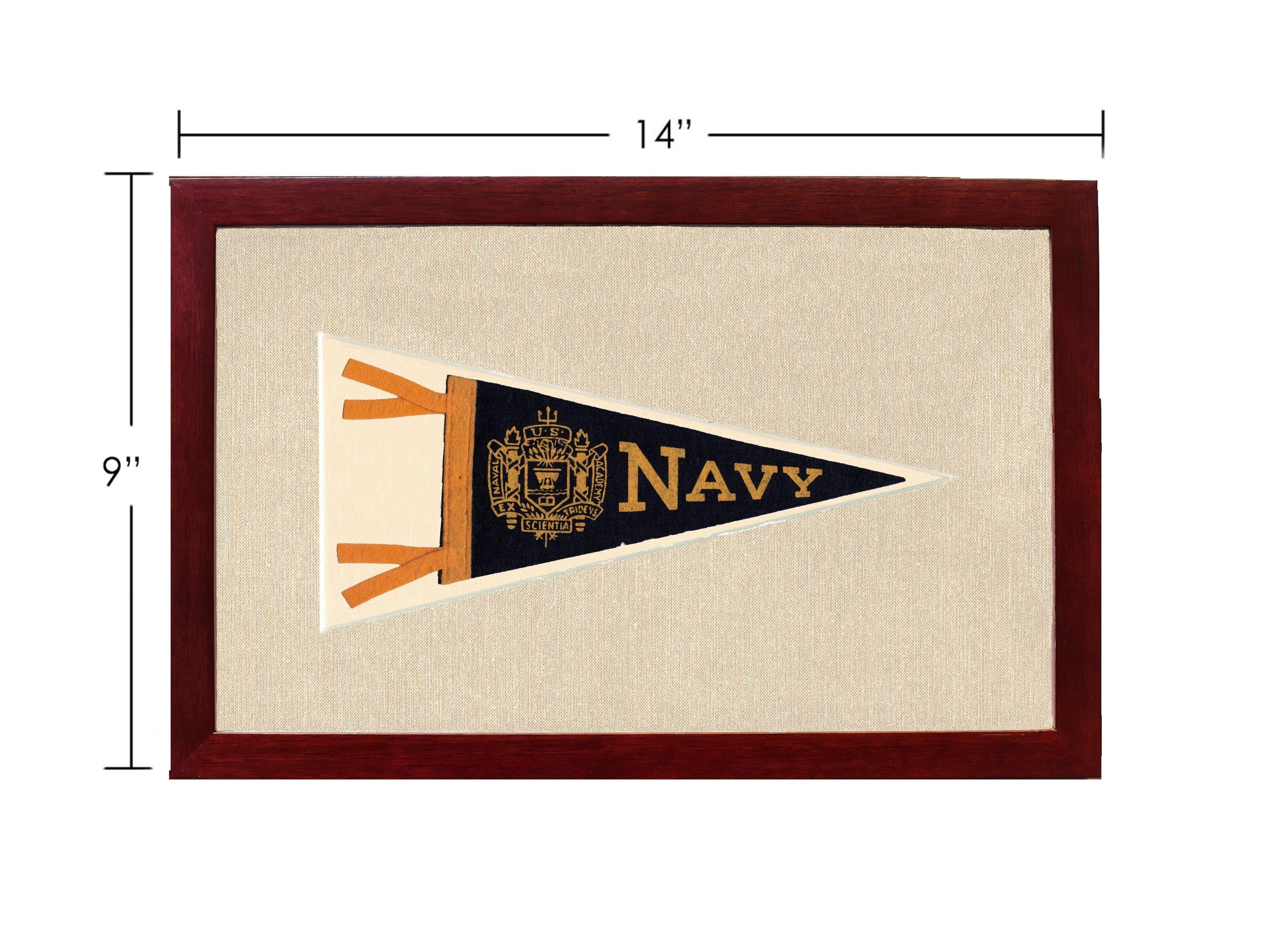 Americana Memories Vintage Pennants and Memorabilia Vintage Navy Pennant