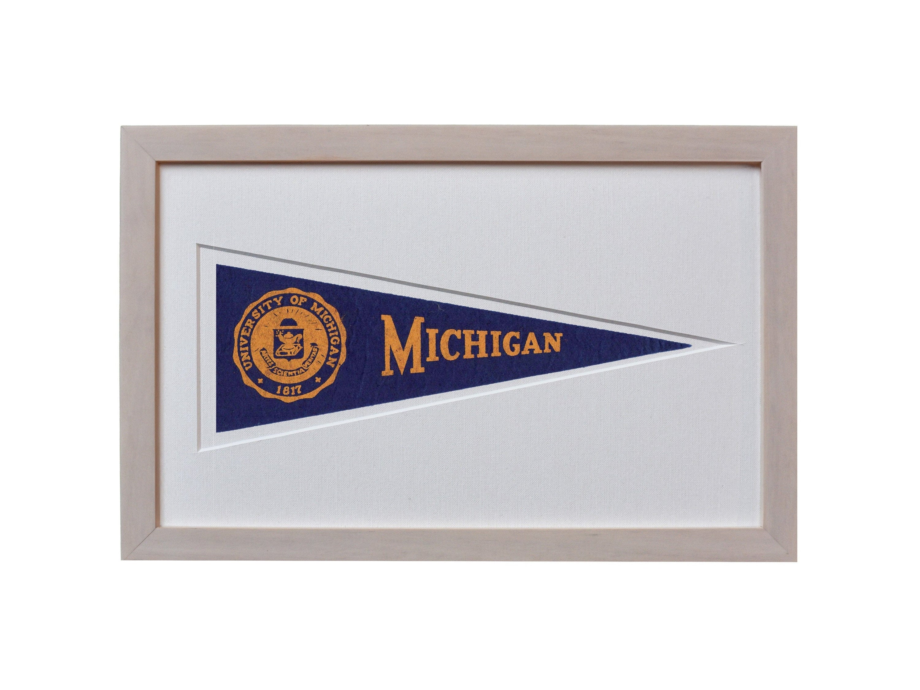Americana Memories Vintage University of Michigan Hormel Pennant