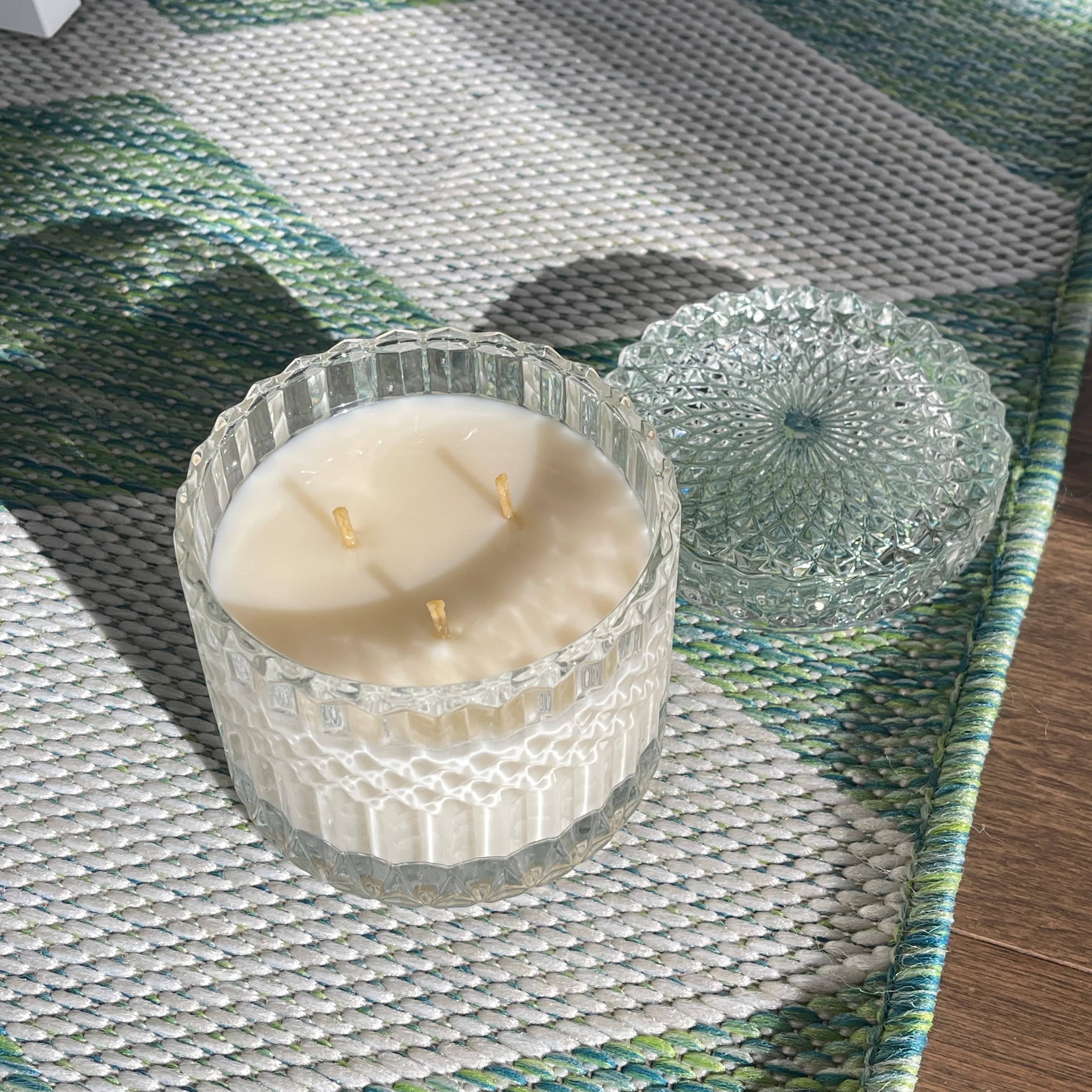 Oddly Brewed Soy candle Matcha Lemonade Cloe Crystal Candle