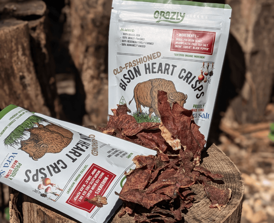 Bison Heart Crisps - 100% Grass-Fed/Finished - My American Goods