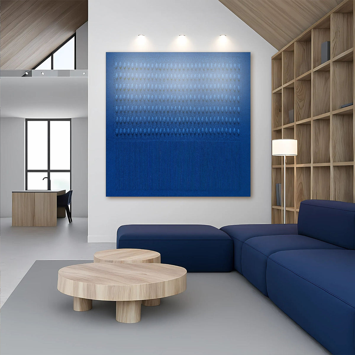 Tailored Canvases Canvas Minimalist Blue Gradient Abstract Wall Art