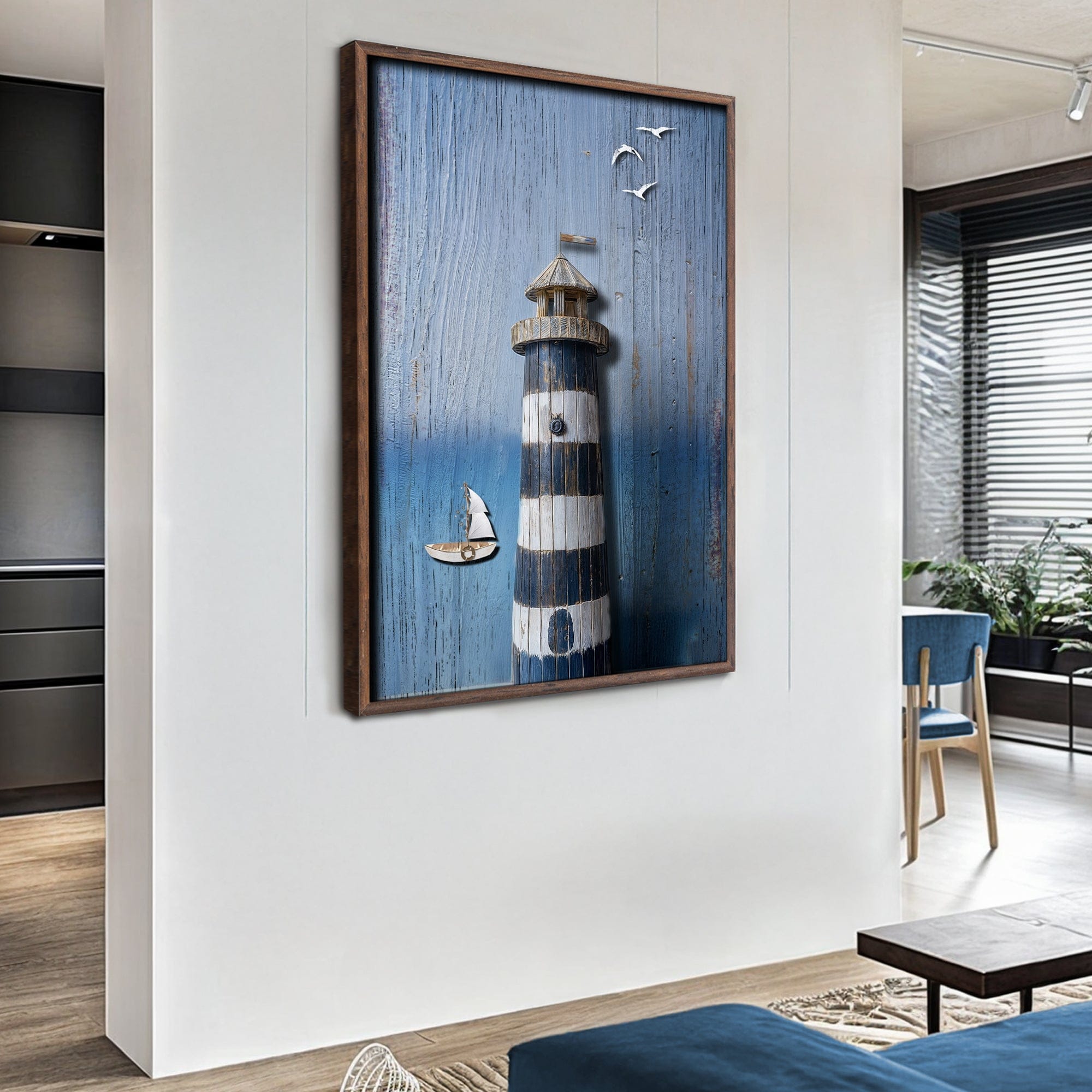 Tailored Canvases Canvas Wooden Lighthouse Coastal Wall Art III