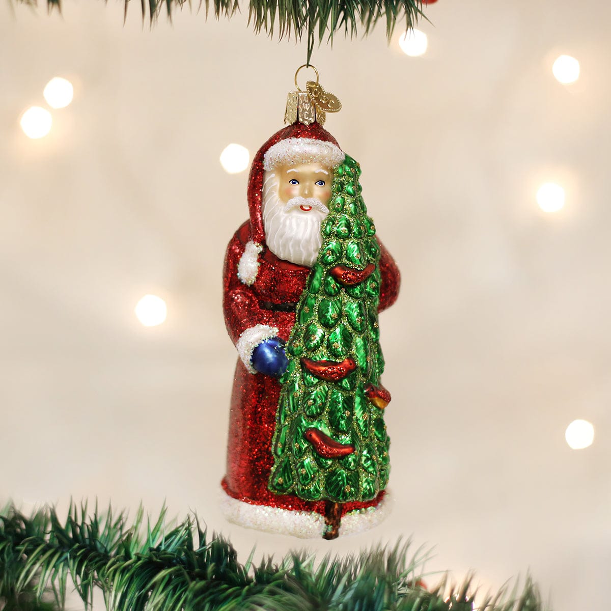 Old World Christmas 5.25 X 2.25 X 2 / 40196 Santa With Calling Birds