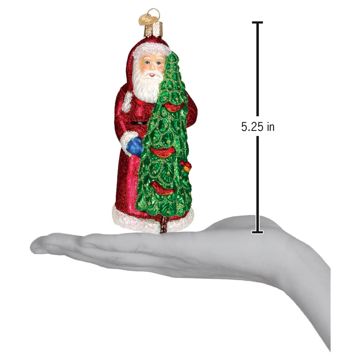 Old World Christmas 5.25 X 2.25 X 2 / 40196 Santa With Calling Birds